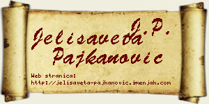 Jelisaveta Pajkanović vizit kartica